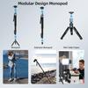 SIRUI tum Monopod med Fötter Professionell Aluminium Monopod för Kamera Kompakt Rese Monopod med Snabbkopplingsplatta Maxbelastning 15 kg Kompatibel med
