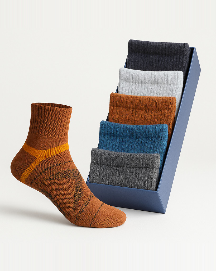 High Quality 5Pairs-pack Combed Cotton Men's Socks New Casual Breathable Active Socks Man Stripe Long Sock EUR 38-44