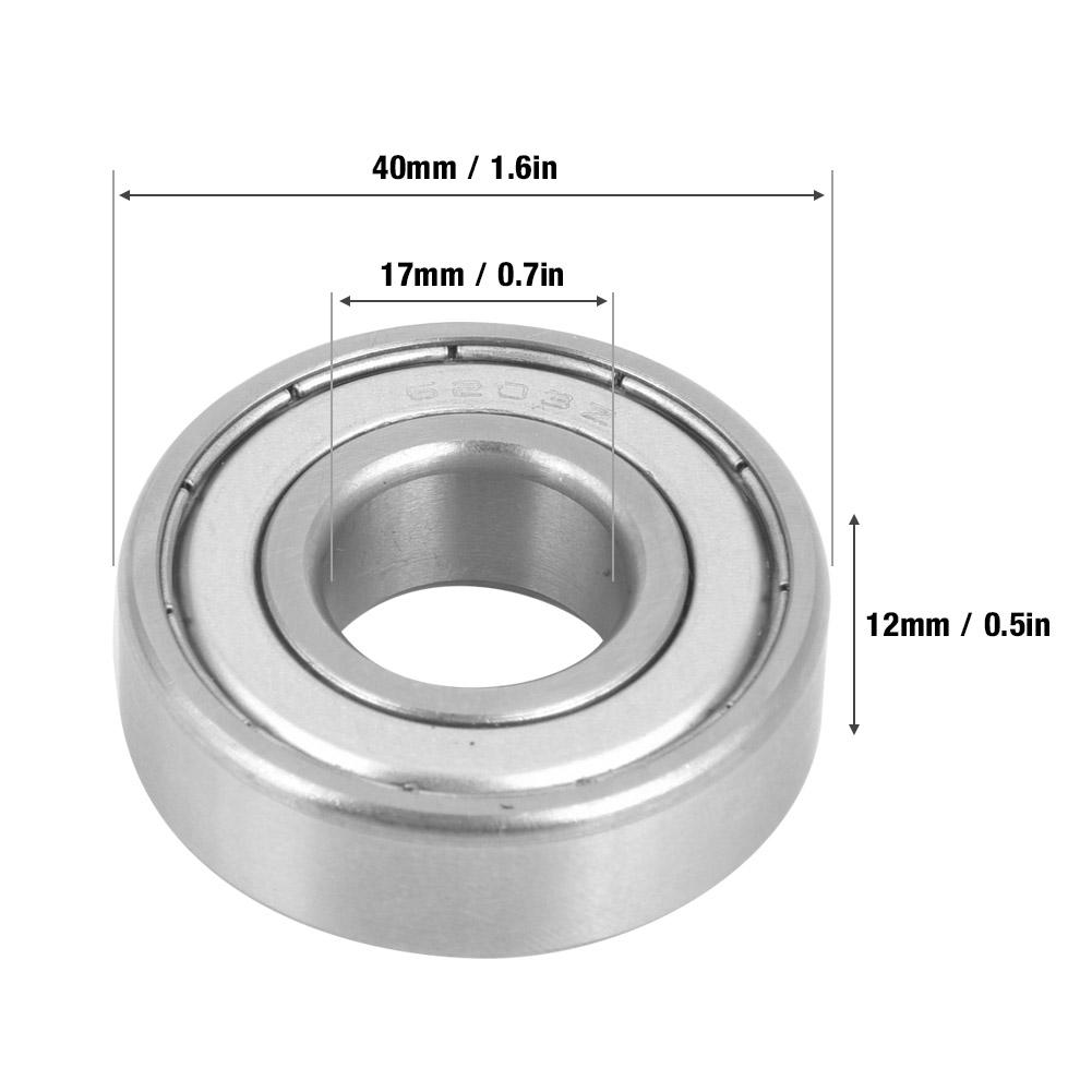 10pcs 17*40*12mm Deep Groove Ball Bearings Miniature Bearing 6203 ZZ