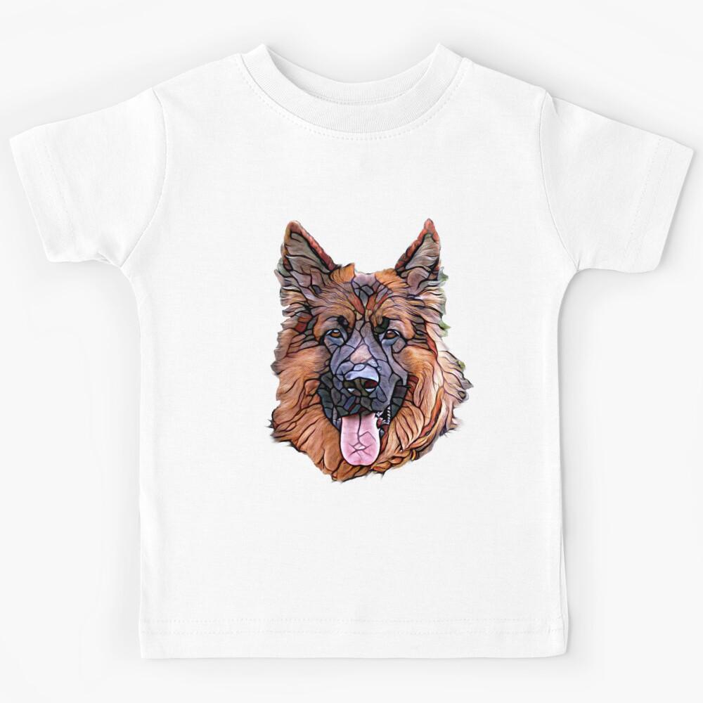 German Shepherd Face Kids T-Shirt 100