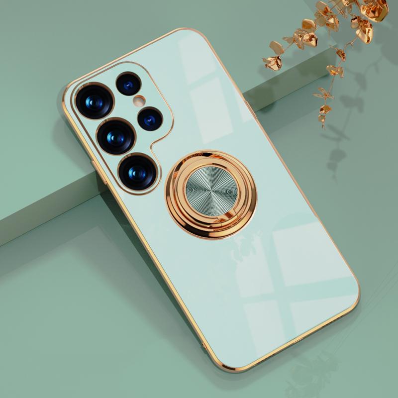 

Роскошный чехол-подставка с кольцом-держателем для Samsung Galaxy S24 S23 S22 Ultra S21 S20 FE Note 20 10 9 Plus, мягкая силиконовая задняя крышка For Note 10