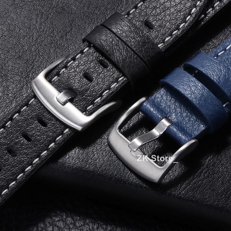 Vintage Leather Watch Straps 20mm Quick Release Watch Band for Seiko for Omega Wristabnd Bracelet Belt for Men Accessories