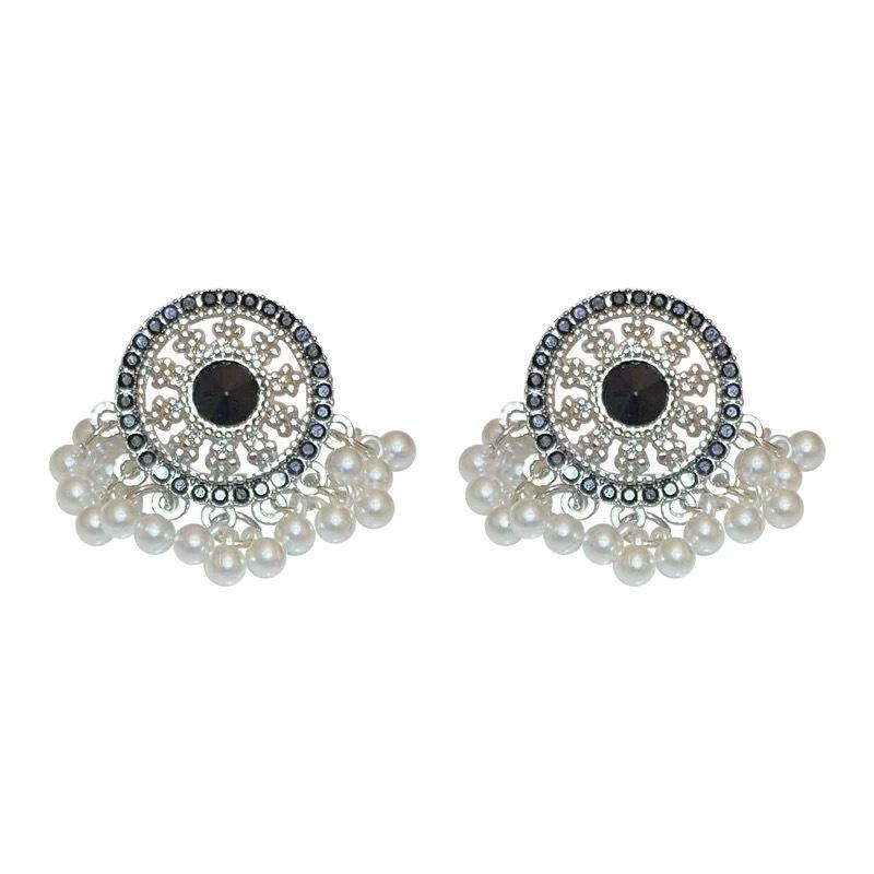 New Chinese Style Miao Girl Pearl Light Luxury High-end Female Retro Ethnic Style Female Earrings
