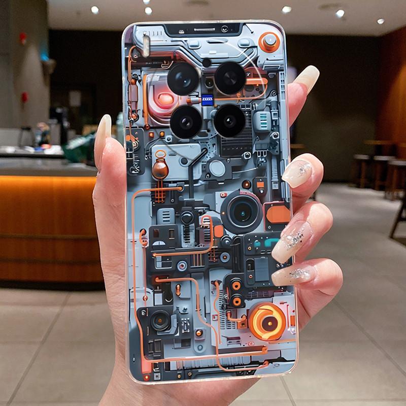 Trendy Fashion Erupting Volcano Pattern Phone Case For Vivo X300 Pro Clear TPU Soft Cover Anti-scratch Couple Protective Shell