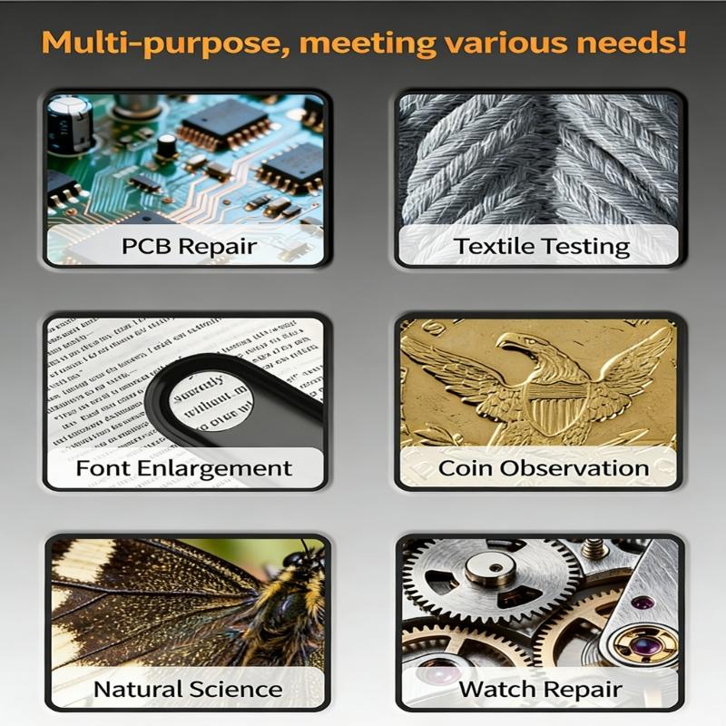 1000X Magnification Digital Microscope with 2.8 Inch Clear High Definition Screen Auto Focused for Educational Use Kids Adults