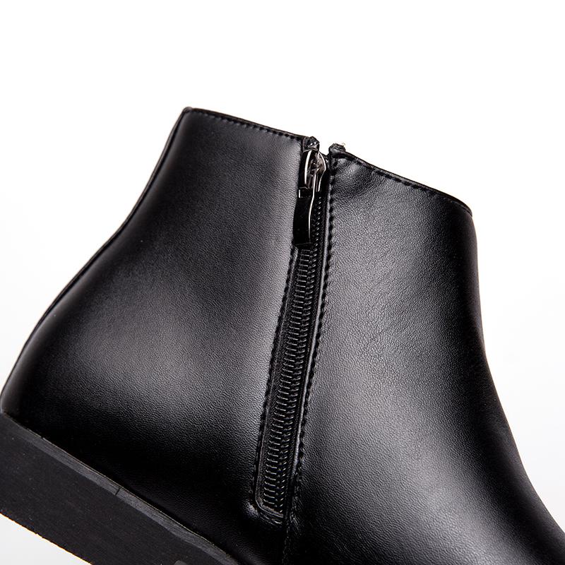 New minimalist riding boots men's boots Korean-style British hairstylist high-top leather shoes pointed ankle boots