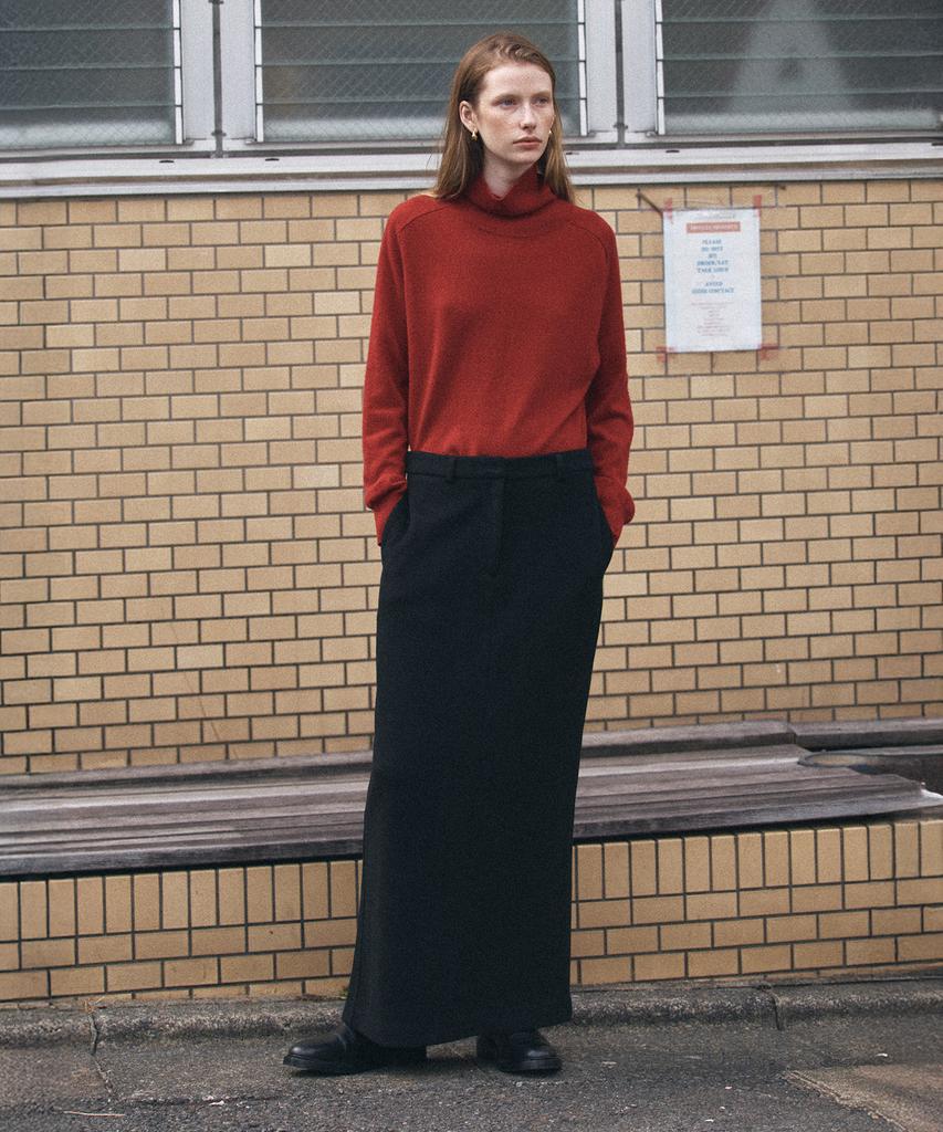 Siyajyu Sikn2129 Cashmere Blend Turtleneck Knit_Red