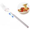 Extendable Fork Telescopic Dinner Fruit Dessert Long Cutlery Forks Barbecue Meat Fork Kitchen Accessories Tools Silver Stainless