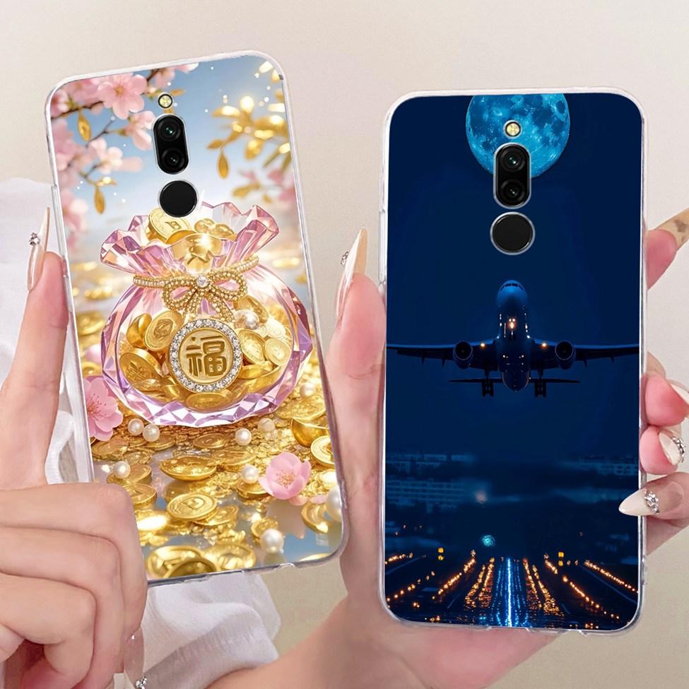Transparent Cover For Redmi 8 Case Cute Fashion Funny Painted Casing For Xiaomi Redmi 8 M1908C3IC MZB8255IN M1908C3IG M1908C3IH