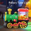 Electric Steam Train Toy, Crash Truck with Steam Locomotive, Smoke, Lights and Sounds, 360 Degree Rotating Christmas Train Truck