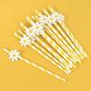 20pcs Degradable Daisy Straws Eco Friendly Drinking Straw Disposable Straws  Baby Shower
