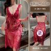 Sexy lingerie plus size sexy lace nightdress mesh see-through bed teasing uniform temptation free of passion pajamas