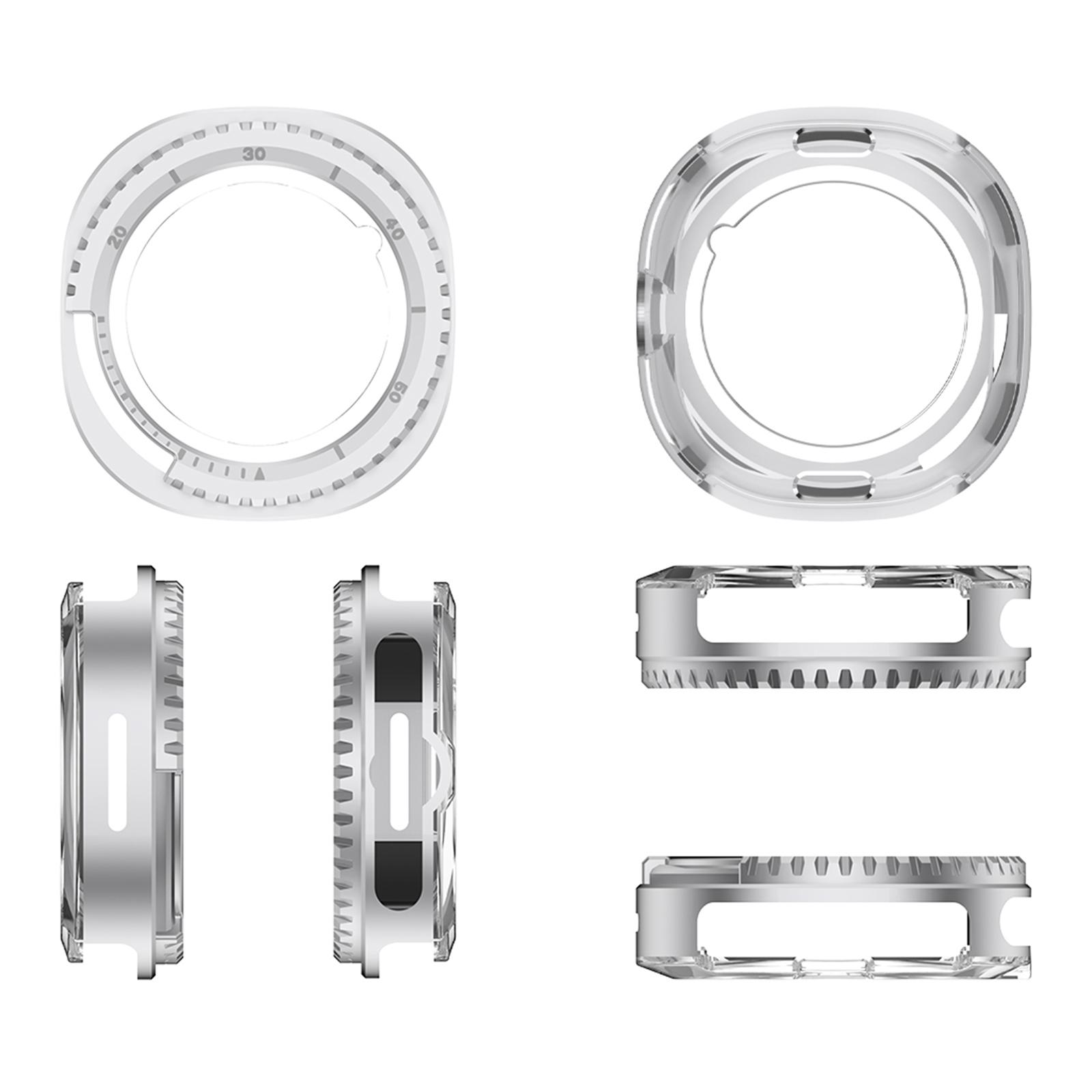 

For Galaxy Watch8 Classic 46mm Smartwatch Metal Case Wear Resist Watch Protective Shell Protective Hard Frame Gift for Friends срібний