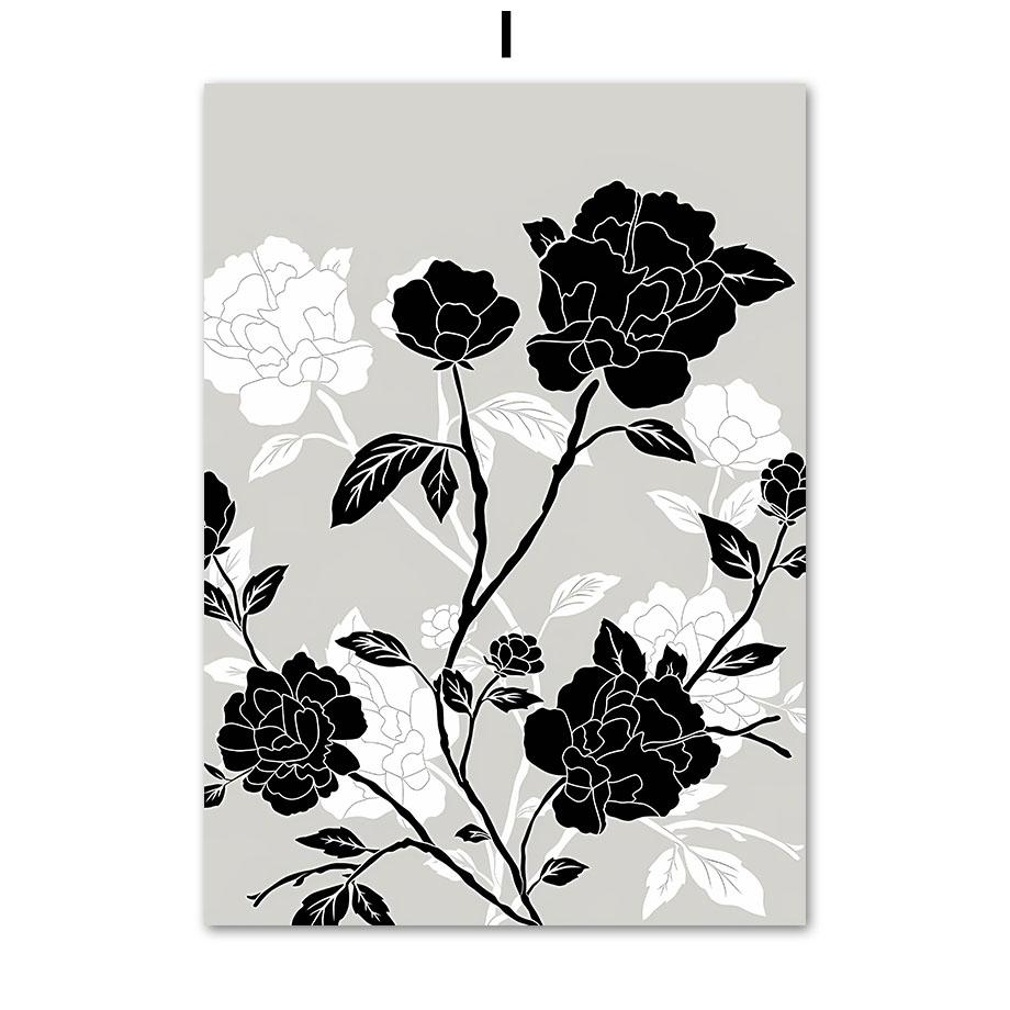 Abstract Bohemian Line Woman Leaf Vase Flower Mid Century Posters Canvas Painting Wall Art Print Picture Living Room Home Decor