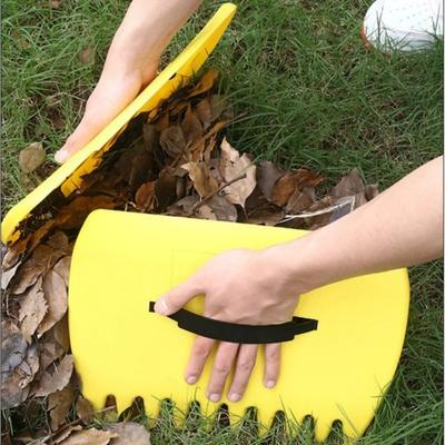 1 Set Serrated Handheld Rake Garden Leaf Collector Outdoor Leaf Trap Yard Leaf Rake Hands-Free Rake Garden Yard Cleaning Tool