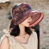Empty Top Hat, South Korea, New Style, Female, Outdoor Breathable, UV Resistant, Large Brimmed Sun Hat, Leaf Flower Cloth Sun Hat
