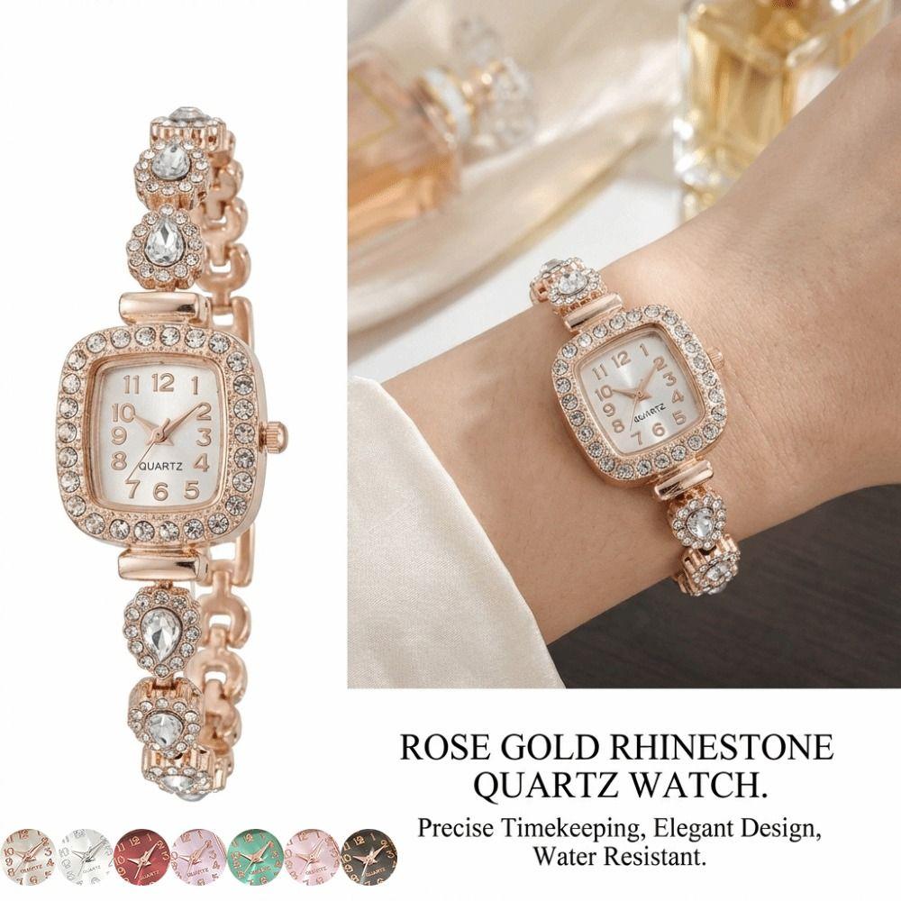 with Adjustable Bracelet Quartz Watches Diamond Studded Watch Strap Wrist Decoration  Gift