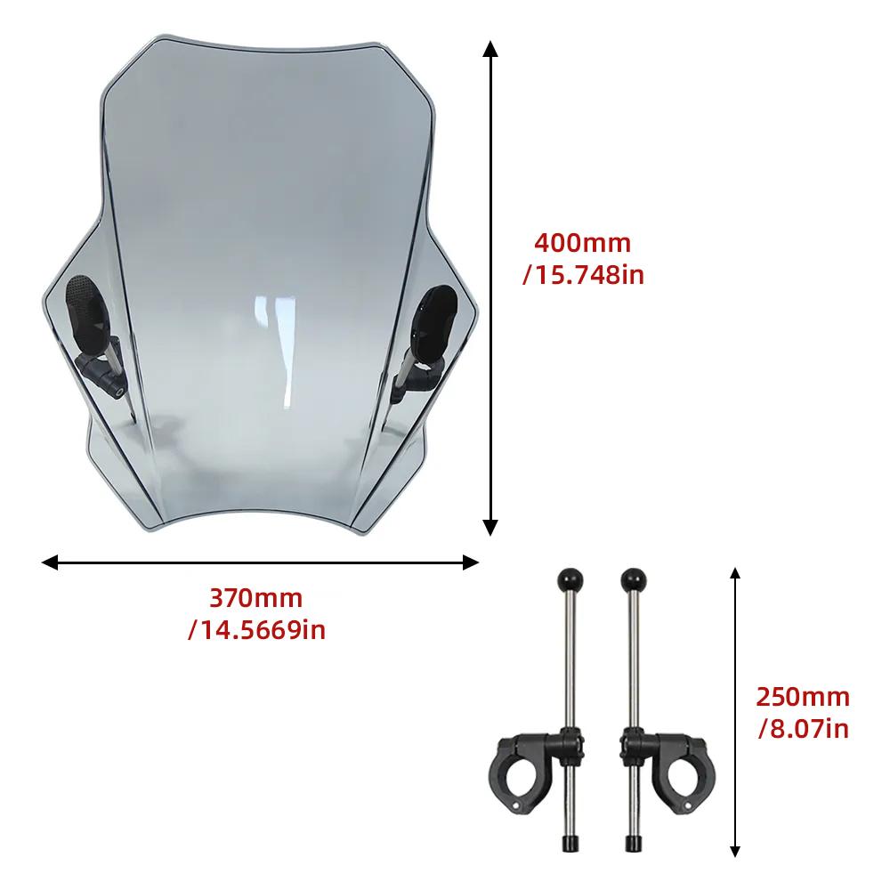 G1125 2021 - 2025 Universal Motorcycle Windscreen Windshield Covers Screen Smoke Lens Motorbikes Deflector For ZONTES G1-125