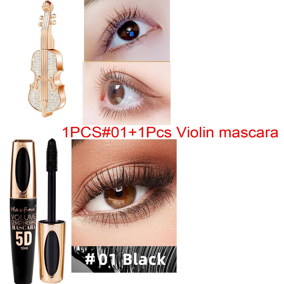 

5D шелковая тушь для ресниц, удлиняющая 5 цветов, наращивание ресниц, кисть для ресниц, водостойкая косметическая кисть для макияжа чёрный