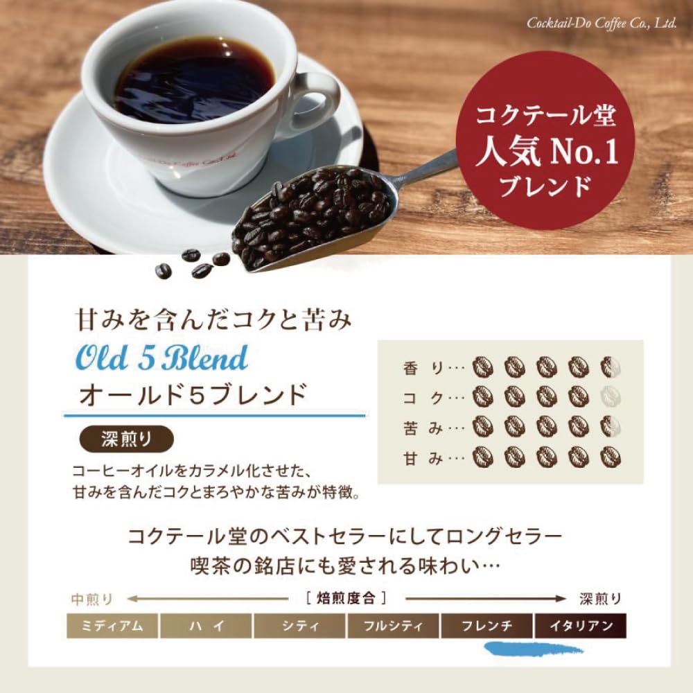 Cocktail Do Coffee Beans [Ground] Old 5 Blend Powder 180g Dark Roast