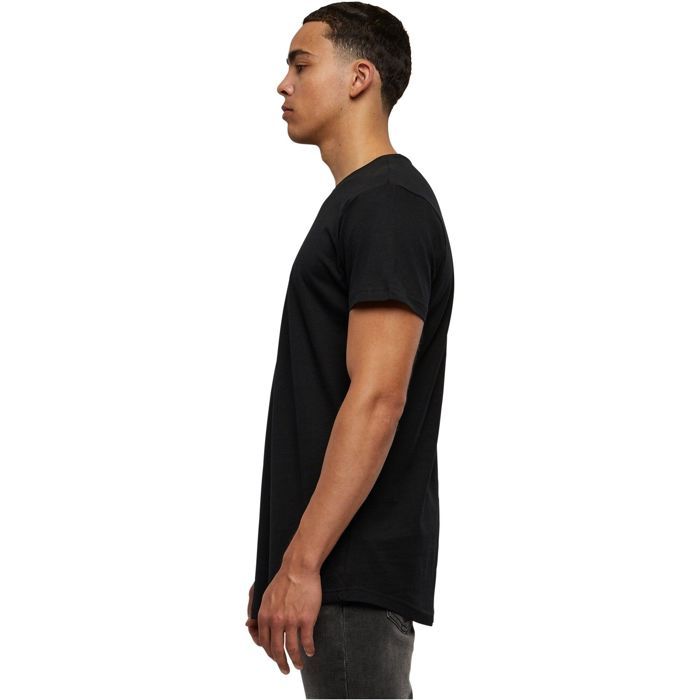 T-shirt long - Urban Classics - SHAPED - Noir - 90% Coton - Manches courtes