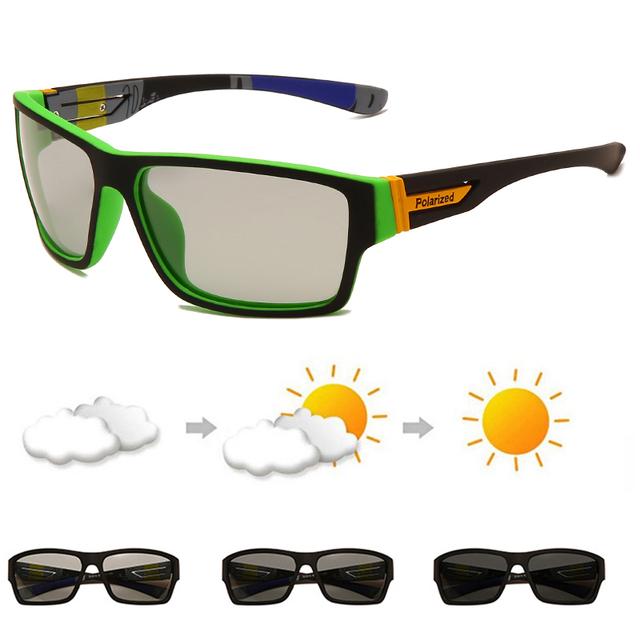 Ochelari de soare fotocromatici polarizați pentru sport, bărbați și femei, ochelari de ciclism, alpinism, ochelari de soare pentru șofat, UV400, schimbarea culorii ochelarilor