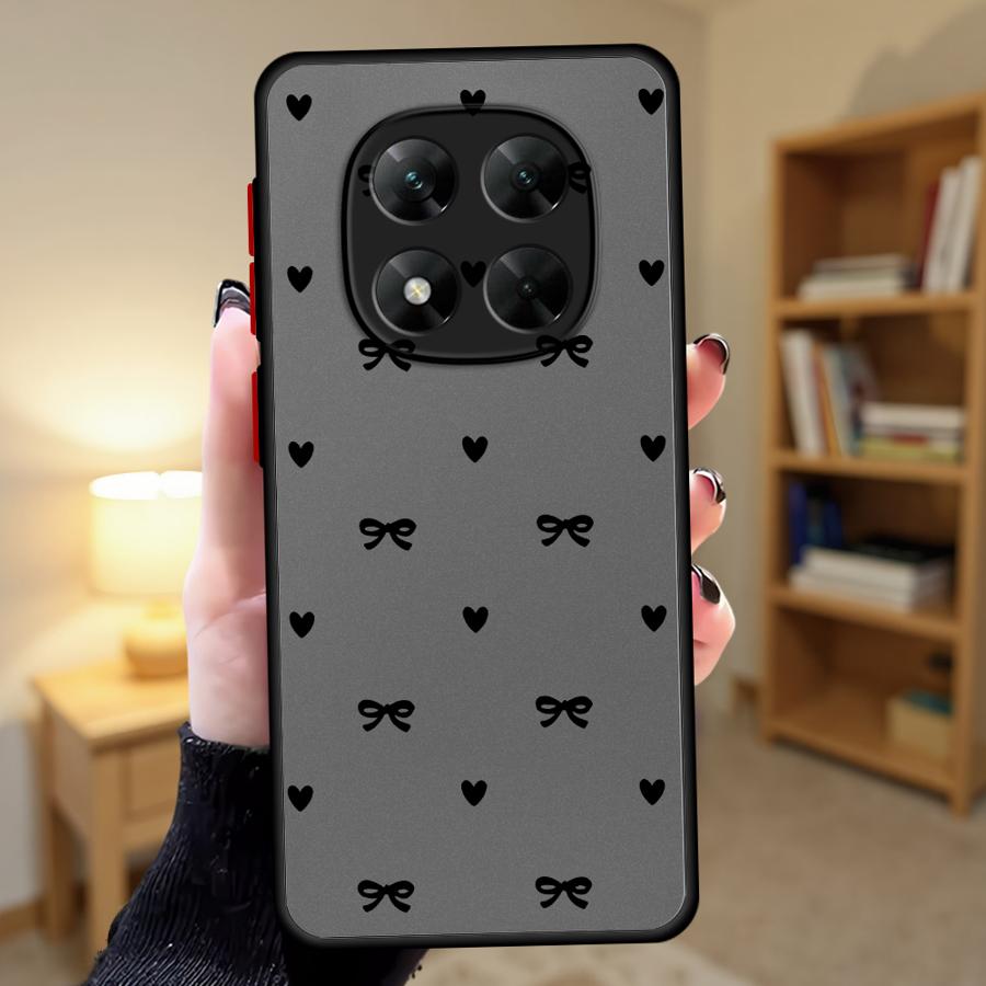 

INS Корейский Милый Чехол-Сердечко с Бантом для Xiaomi Redmi Note 14 9S 12 14C 13C 10 13 Pro Plus 11 A4 Funda Задняя Крышка Телефона Redmi Note 10 5G
