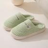 Cotton Slippers Women Autumn and Winter Couple Home Slippers Indoor Confinement Shoes Warm Cotton Shoes Non-slip Cotton Drag Men's Winter Models