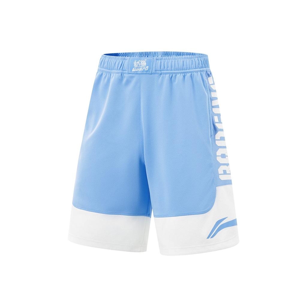 Li Ning Sports Shorts Men's Sky Blue/Ivory AAPV021-5
