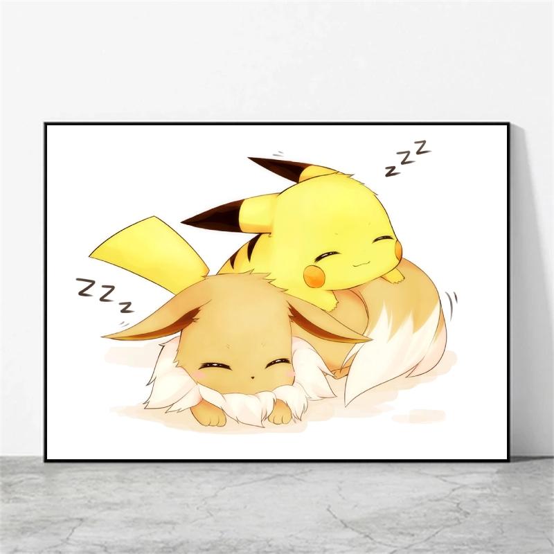 Anime Canvas Paintings Pokemon Ash Ketchum Pikachu Poster Wall Decorative Brings Endless Joy Show The Cozy Home Atmosphere