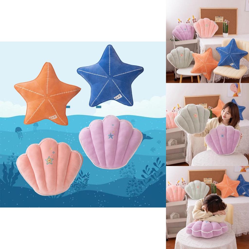 Cozy And Adorable Shell Starfish Plush Pillow For Sleeping And Gift Giving