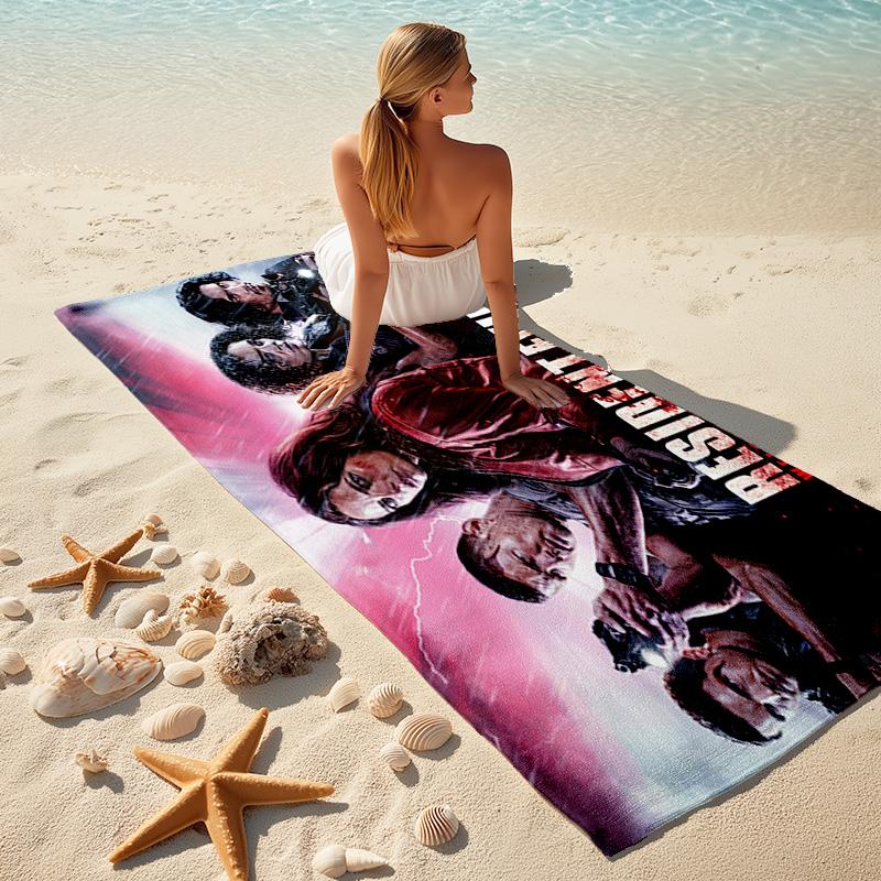 Resident Evil game, Umbrella Corporation, soft beach towel, outdoor camping vacation swimming beach towel, outdoor absorbent bath towel, Q11