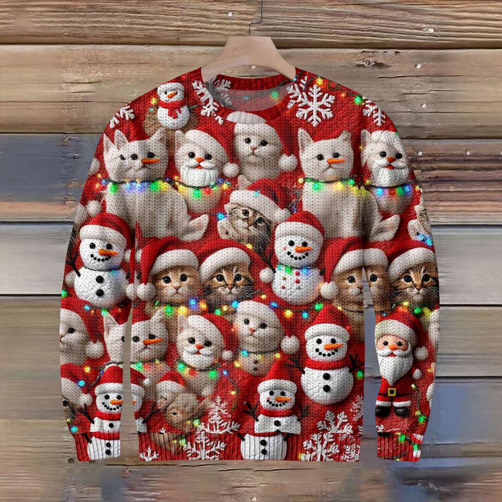 Funny Christmas Sweater For Men And Women, Holiday Pullover 2025, Novelty Crewneck Sweatshirt, Festive Gift