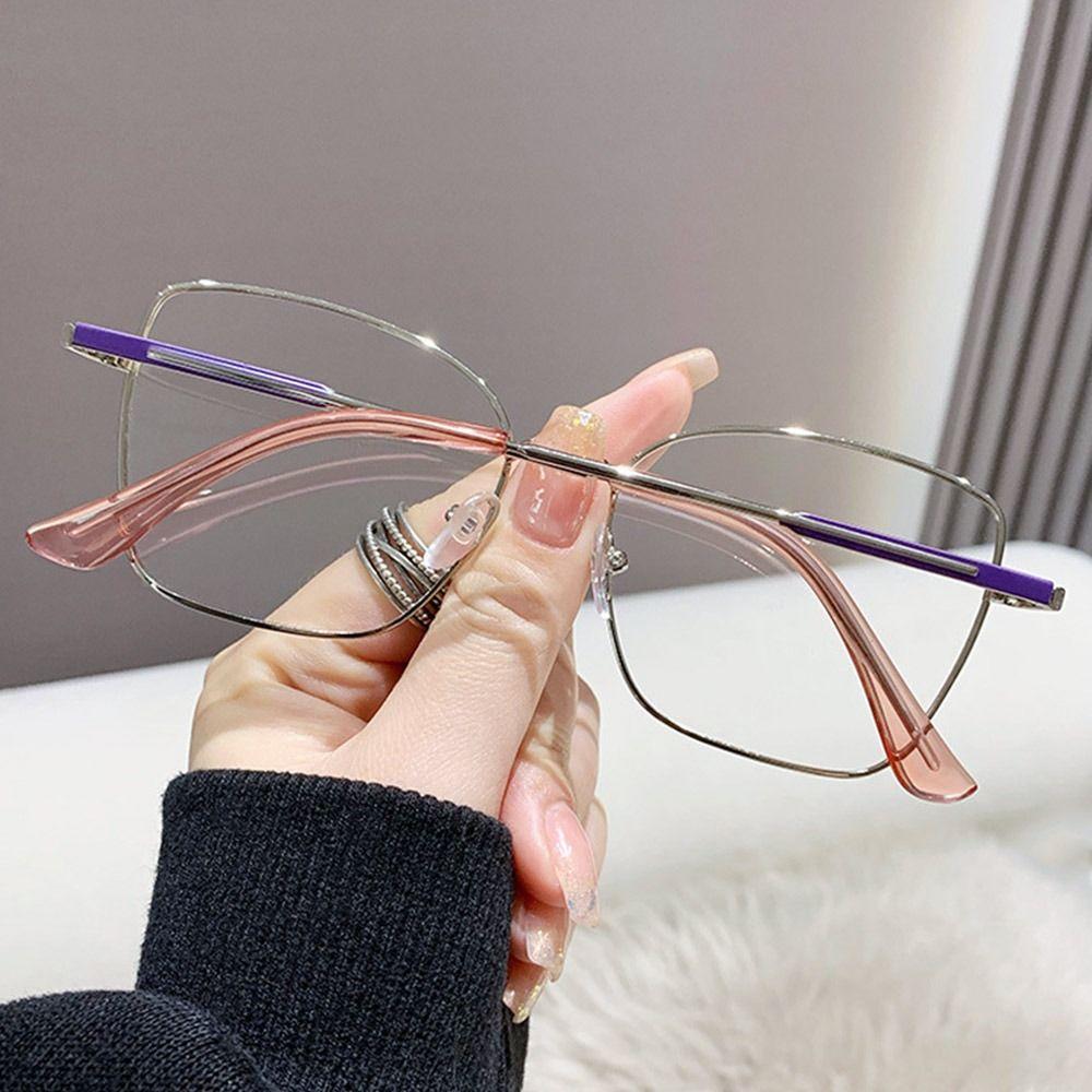 Blue Ray Blocking Anti-Blue Light Glasses Eye Protection Metal Square Eyeglasses Ultralight Optical Spectacle Eyeglass Office