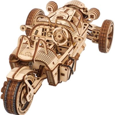 Puzzle din lemn Ugears Trike 3D Craft 70216 Puzzle 3D Fără lipici sau unelte necesare UGR-S