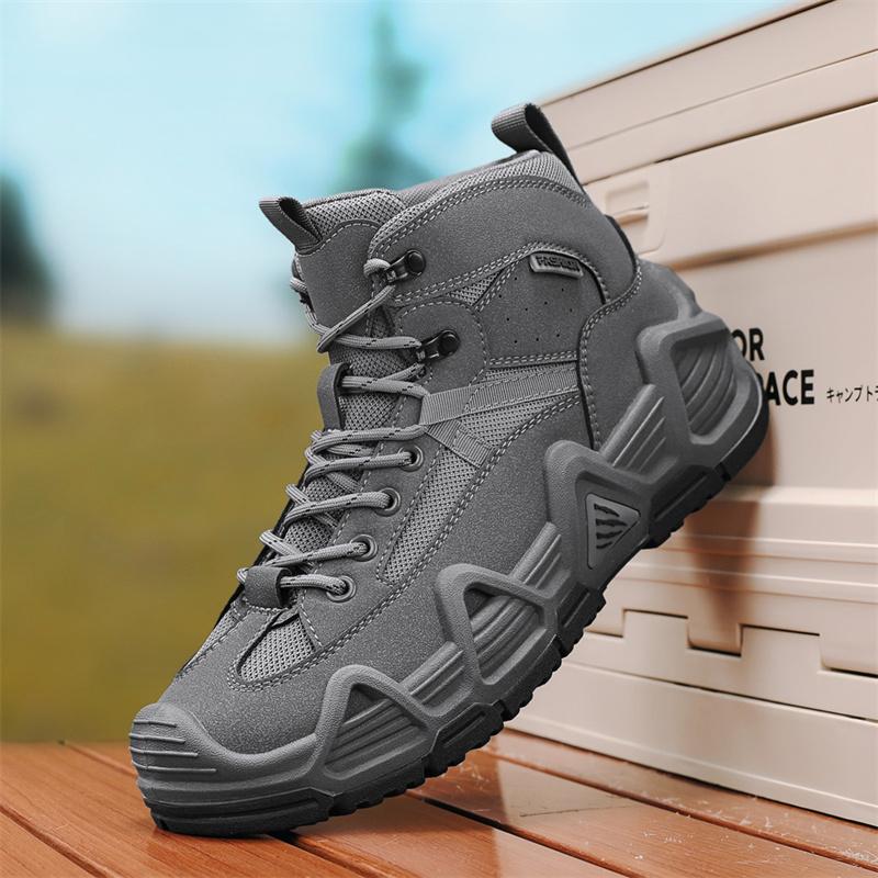 Outdoor Hiking Breathable Multifunctional Motorcycle Shoes Men Tactical Boots with Straps for Combat Training Waterproof Straps