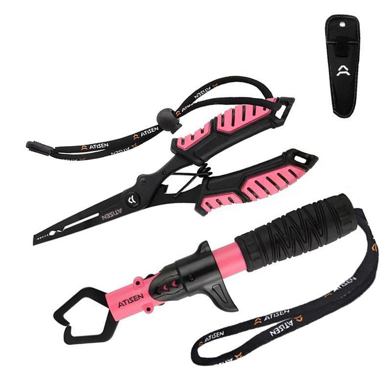 Stainless Steel Fishing Gripper Non-Slip Grip Professional Fish Lip Grabber for Beginner Anglers