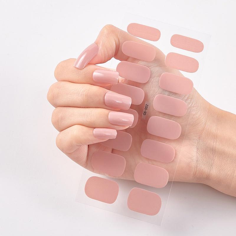 Pure color glitter nail polish sticker Korea Glitter gradient nail polish sticker CS001 - 050