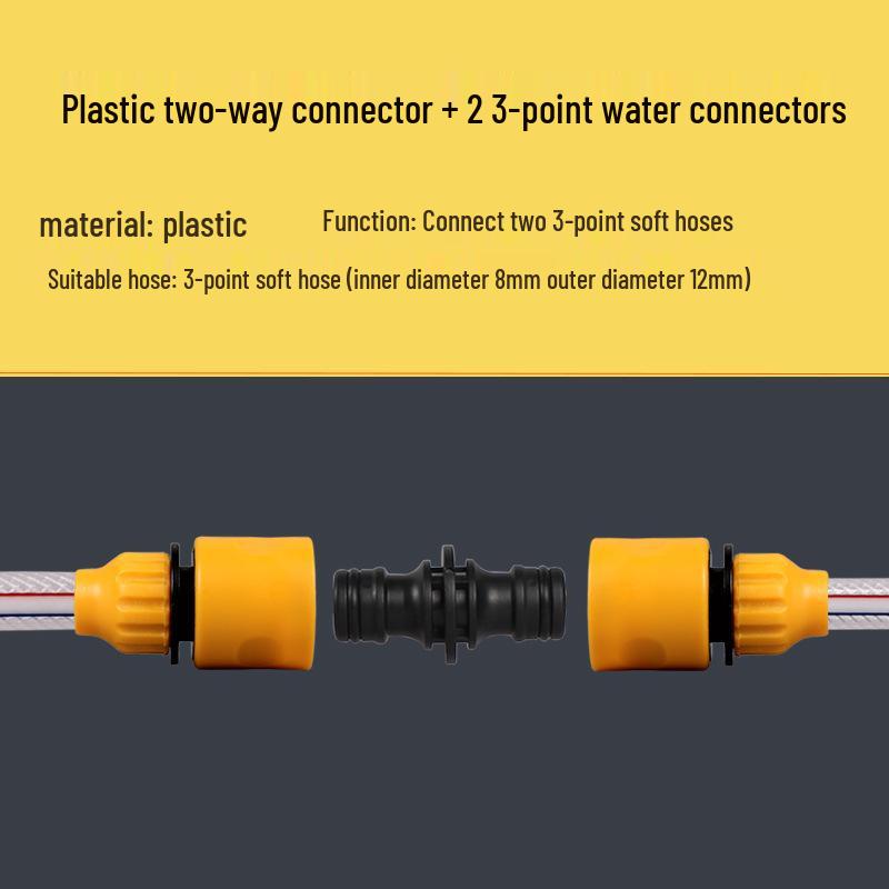 Four-Point Hose Extension Connector for Garden & Car Wash.