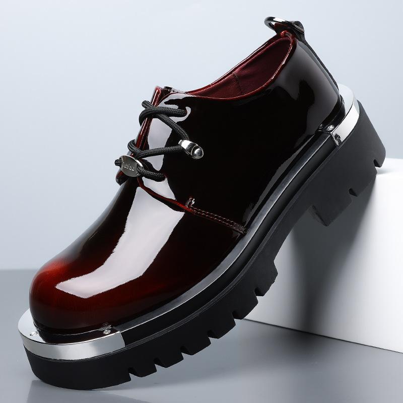 Men`S  Chunky Derby Boots Round Toe