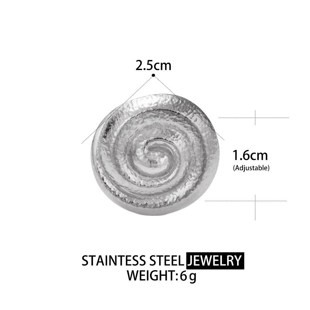 

18k Gold Electroplated Titanium Steel Geometric Minimalist Open Ring for Women