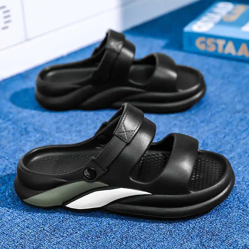 Backless Spring-autumn Men's Beach Sandal Color Shoes Slippers Shoes Sneakers Sport Trend Luxury Brand Releases New
