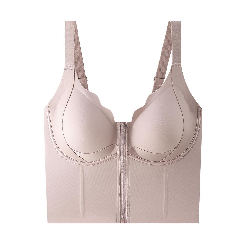 Women's Seamless Lift Bra with Front Zipper, Anti-Sagging Support, Sports Shaping Vest - No Additional Bra Needed