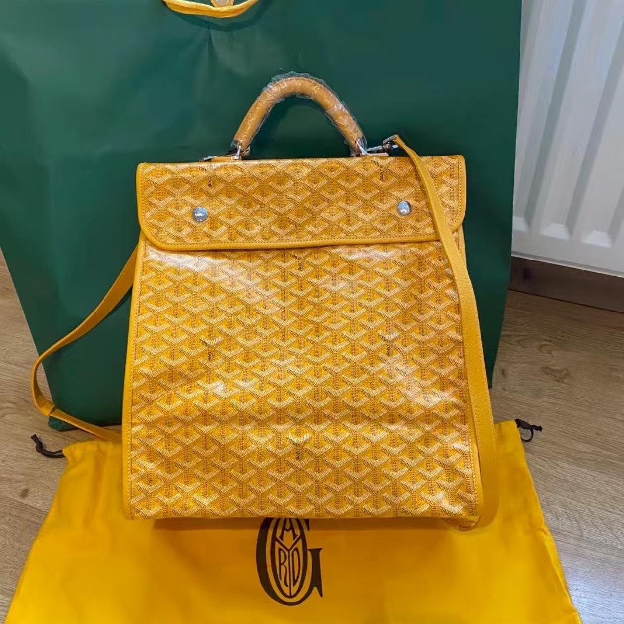 

Goya Goyard Универсальный рюкзак большой вместимости для мужчин и женщин - Идеален для бизнеса, поездок на работу или повседневного использования жёлтый