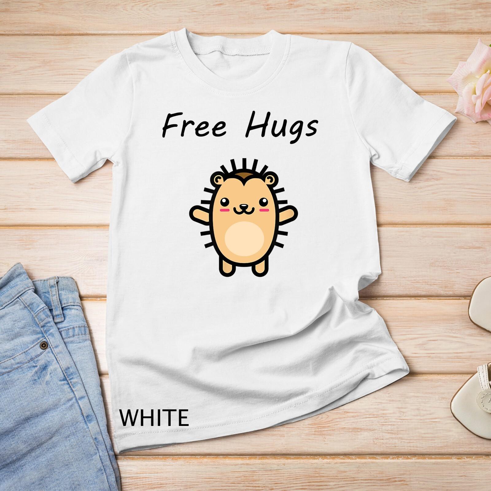 Free Hugs Hedgehog Unisex T-Shirt Mens Womens Tees Top S