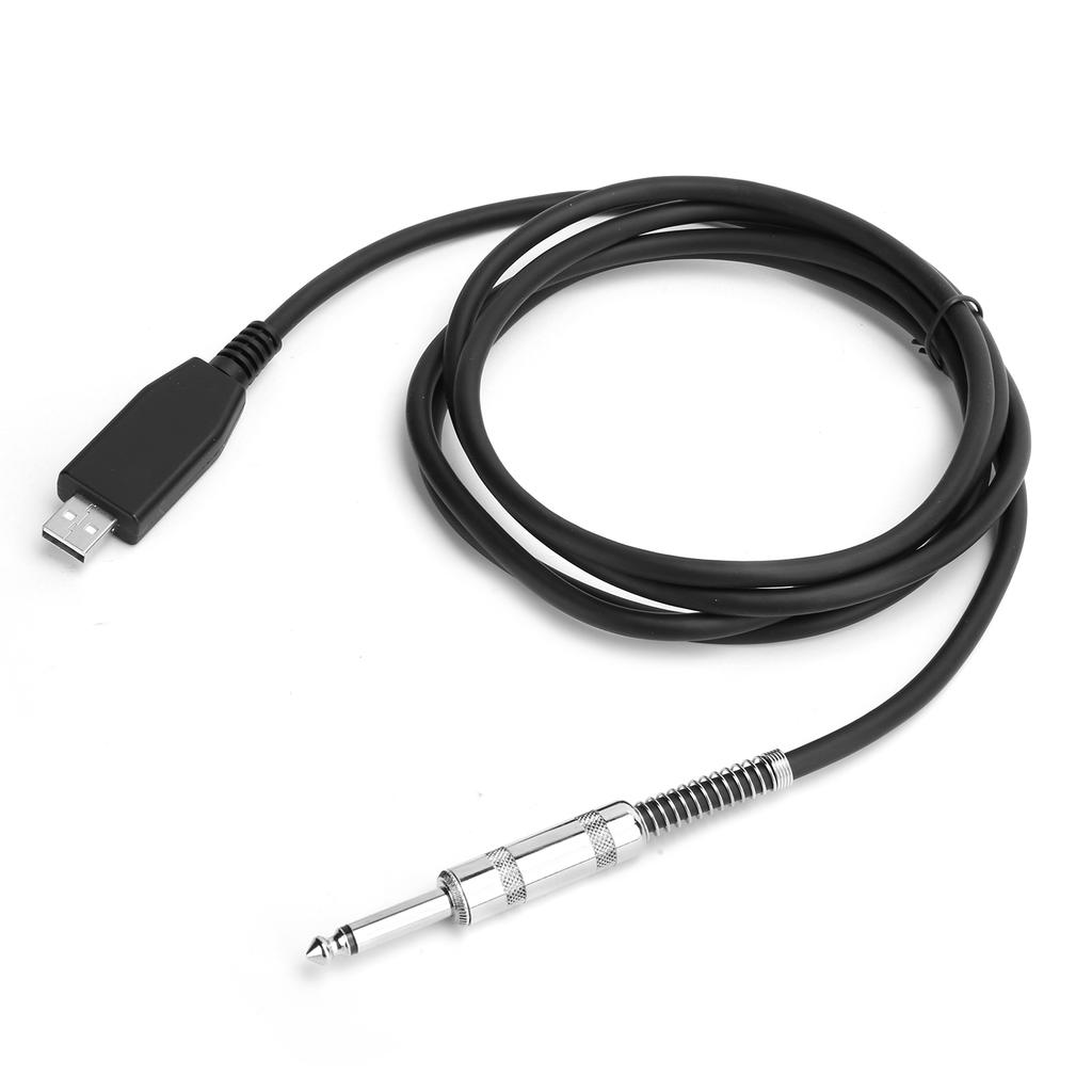 USB Guitar Cable USB Male to 6.35mm Mono Jack Connector Cord Guitar Base to PC Recording Cable3 M