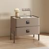 Italian Luxury Modern Minimalist Solid Wood Bedside Table High-End Solid Oak Nightstand for Main Bedroom Sofa Side Storage Box