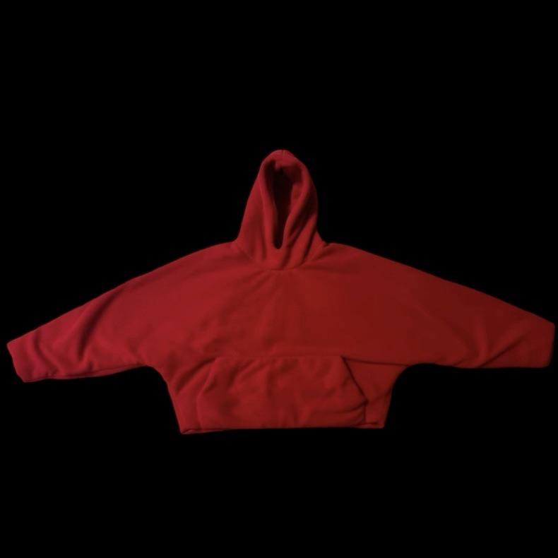 INS HYPE FIVE Kanye West Style Double-Layer Hooded Sweatshirt with Pigeon Print and Cotton Padding