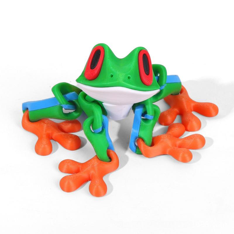 3D Printed Magnetic Tree Frog Ornament - Refrigerator Magnet & Children's Decompression Toy