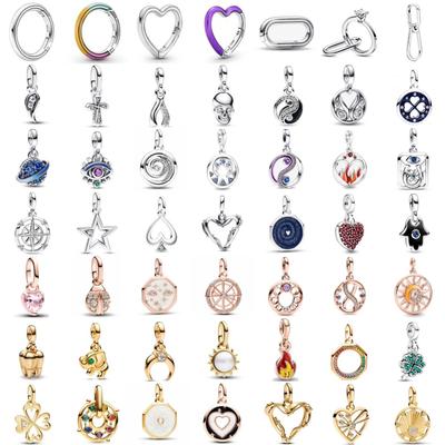 Sparkling Star Mini Dangle Charm Fit Me Bracelet 925 Silver Me Series Green Heart Mini Charm Girl Party Jewel
